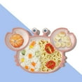 thumbnail image 4 of Plate Suction Divided Eco-friendly Silicone Toddler BPA Free Kids Bowl for Baby, 4 of 9