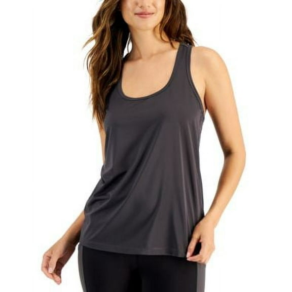 MSRP $20 Id Ideology Women's Textured Racerback Tank Top Charcoal Size Small