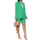 thumbnail image 2 of Traje de pantalón de dos piezas Sunloudy para mujer, chaqueta de un solo pecho de color liso y pantalones cortos de corte recto, S/M/L/XL/XXL Sunloudy  S M L XL XXL, 2 of 8