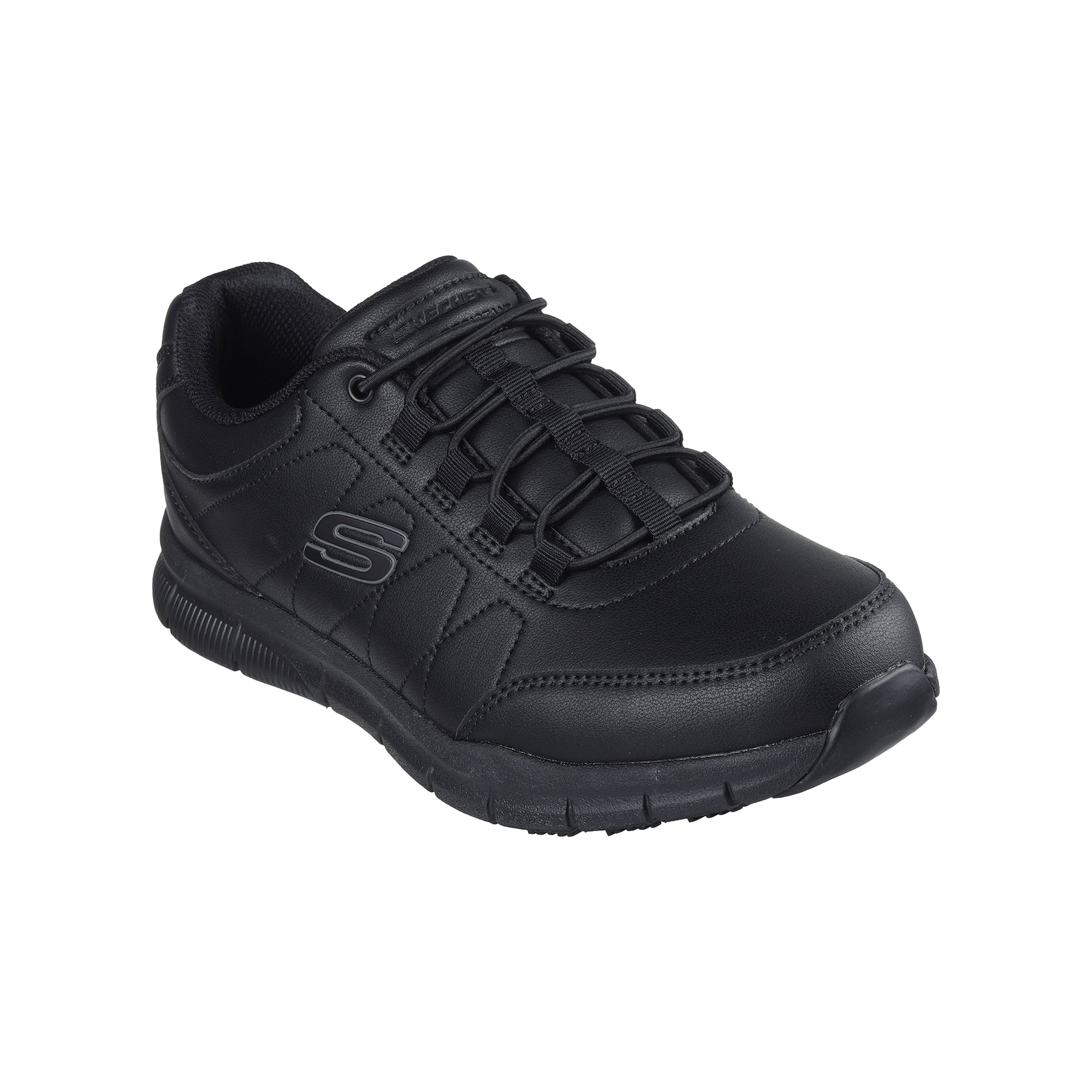 Skechers Work Men's Nampa Osil Slip Resistant Bungee Slip On Work Sneakers (Wide Width Available)