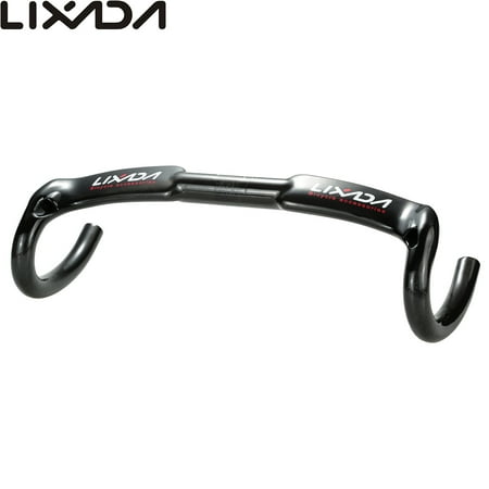 Drop Bars Carbon Fiber Lixada 1pc 31.8mm Glossy Carbon Fiber Drop Handlebar Road Bike Bicycle Race Handle bars Cycling Sports Bicycle Accessories Ultra-light ()