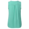 thumbnail image 3 of FashionOutfit Women's Solid V-Neck Chiffon Blouse Tank Top, 3 of 4