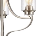 thumbnail image 3 of Atlas Lighting and Home 3-Light Ceiling Chandelier with Frosted Glass Shades - 20.25" - Brushed, 3 of 4