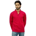 thumbnail image 1 of Atasi Chemise Décontractée en Coton Kurta Fuchsia à Col Rond pour Hommes - Très Grand, 1 of 7