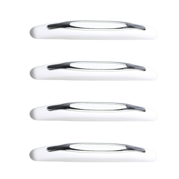Riwesomey 4 unids/pack, tira anticolisión para coche, Protector de puerta de coche, pegatina antiarañazos, borde de puerta, moldura de estilismo Ventana automotriz blanco