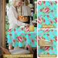 thumbnail image 5 of Pioneer Flower Floral Print Pattern Round Tablecloth 60 X 60 Inch, Wrinkle Resistant Wipeable Table Cloth for Kitchen Dining Picnic Patio Party, 5 of 6