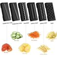 thumbnail image 2 of Vegetable Slicer Stainless Steel Vegetable Cutter 6 Blades Professional Mandolin Vegetable Grater Removable, 2 of 7