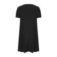 thumbnail image 5 of Women's Long Tunic Tops to Wear with Leggings Summer Short Sleeve Loose Fit Dressy Shirts M-5XL, 5 of 6