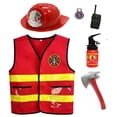 thumbnail image 3 of Chaleco de bombero para niños, traje de juego de héroe de lucha contra incendios de 6 piezas, traje de juego de Halloween, juguetes de lucha contra incendios, 3 of 6