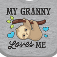 thumbnail image 4 of Inktastic My Granny Loves Me with Sloth and Hearts Boys or Girls Baby Bib, 4 of 4