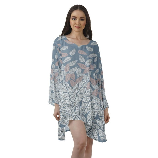Moomaya Robes Décontractées Femmes Rayonne Robe Mini à Manches Longues pour Femmes