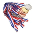 thumbnail image 3 of 9pcs Metal Award Medals Universal Wheat Pattern Medals with Number for Sports Academics Competition (Gold, Silver and Bronze, 3pcs for Each Color, Diameter 6.5CM), 3 of 8