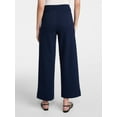 thumbnail image 4 of Time and Tru Women's Ponte Knit Patch Pocket Pants, 28" Inseam, Sizes 0-20, 4 of 6