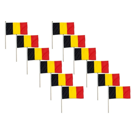 Online Stores Belgium Flag 12in x 18in - 12 Pack