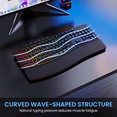 thumbnail image 4 of Ergonomic Wireless Keyboard and Mouse Silent, Rechargeable Wave Keyboard with 15 Lighting RGB Backlit Effects, Soft Leather Wrist Rest, 3200 DPI Mouse for PC Computer Laptop Windows Mac, 4 of 10