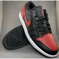 thumbnail image 2 of Ni - ke Ni - ke Air Jordan 1 Low Bred Twist Shoes Black White Red NIB 8.5M/10W #553558-067, 2 of 5