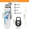 thumbnail image 3 of Shark 32oz Sports Water Bottles Leakproof Tritan Bottle with Straw BPA Free Clear Bottle for Fitness Gym Outdoor Cycling, 3 of 7