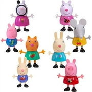 Peppa Pig Forever Friends Figure Pack, Set of 8 - Includes Character Figures of Peppa, George Pig, Suzy Sheep, Zoe Zabra and More - Toy Gift for Kids - Ages 2+