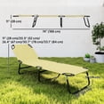 thumbnail image 3 of Outsunny Folding Lounge Chair, Tanning Chair w/ Adjustable Back, Cream, 3 of 10
