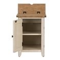 thumbnail image 3 of Chaise de Porte Blanche Style Ferme Réinventée Table d'Appoint avec Station de Recharge, 3 of 7