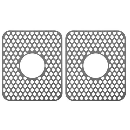 JunJuxs 2PCS Silicone Sink Protector 13.5"x 11.7" Non-Slip Kitchen Mats