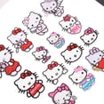 thumbnail image 3 of Parche adhesivo de tela bordado de Hello Kitty de dibujos animados para niños, insignias de sombrero, planchado, parches de costura, rayas DIY, bolsos de ropa, 3 of 4