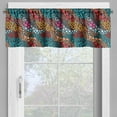 thumbnail image 2 of Ambesonne Abstract Valance Pack of 2, Wavy Diagonal Ornaments, 54"X12", Charcoal Grey Multicolor, 2 of 5