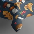 thumbnail image 5 of Brown Mushroom Leaf Dark Blue Pattern Square Tablecloth,Waterproof Square Table Cover,Wipeable Spillproof Washable Table Cover for Home Kitchen Party Decor 42"X42"(107x107cm), 5 of 6