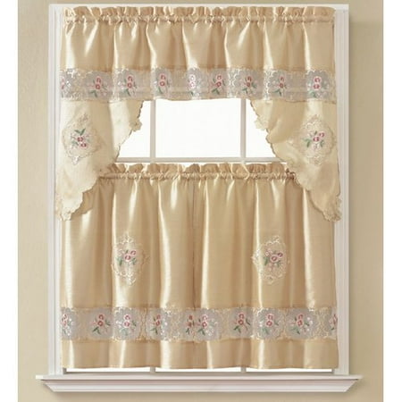 August Grove Carrasco 3 Piece Kitchen Curtain Set August Grove Carrasco 3 Piece Kitchen Curtain Set