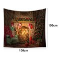 thumbnail image 2 of Tapiz con temática navideña, tapiz pequeño para colgar en la pared con diseño navideño, manta de pared, para dormitorio, sala de estar, 2 of 5