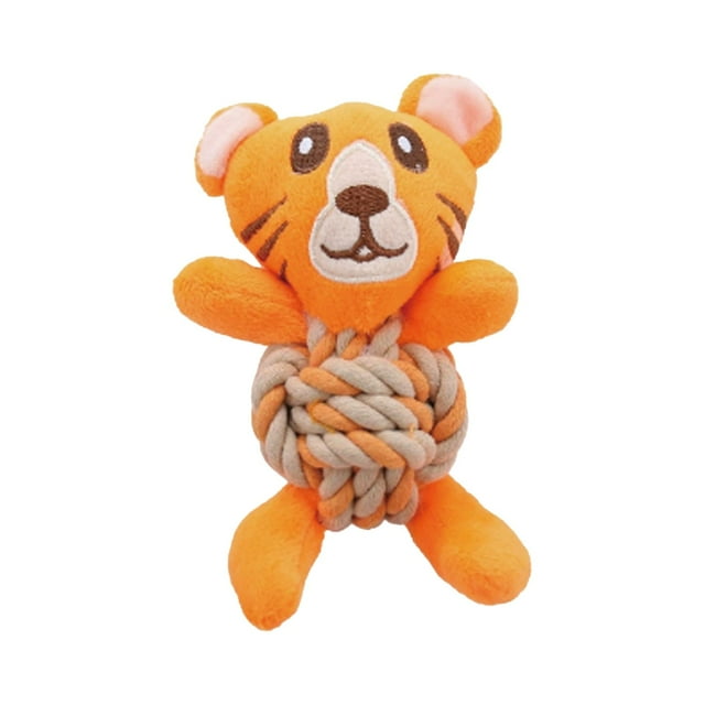 Hearth & Gear Dog Teething Rope Toy Sounding Dog Toy Cute Animal Shaped Pet Toy Knitted Dog Toy Suitable For Small And Medium Dogs Puppy Heartbeat Animal It Dog for Large Dogs Dog in Bulk for Medium