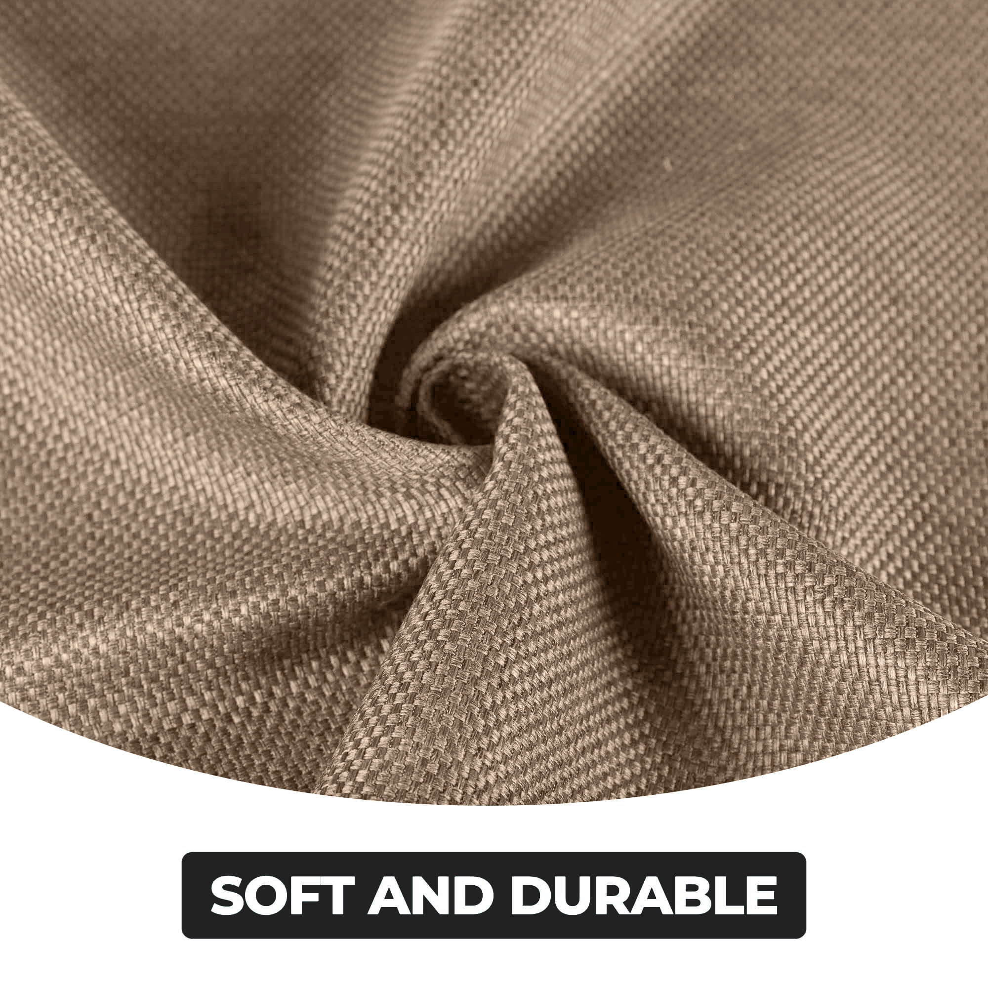 Superior Jaxon Blackout Curtains Set of 2, Grommet Header Curtain Panel Pair, 42"W x 96"L, Tan