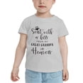 thumbnail image 2 of Sent with A Kiss from My Great Grandpa in Heaven Cute Toddler Tshirts for Boys Girls (Gray, Youth L), 2 of 5