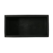 GDF Studio Fardeen Outdoor Modern Cast Stone Rectangular Planter, Black Large