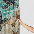 thumbnail image 3 of Orinice  Turtle Shower Curtain Nautical Green Sea Turtles Beach Theme Shower Curtain Set Bathroom Decor with 12 Hooks Waterproof Washable Polyester Fabric for Shower Bathtub 69x72, 3 of 7