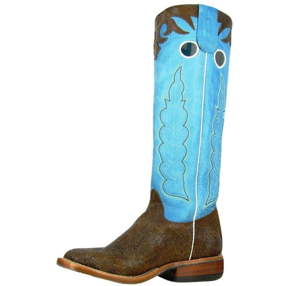 Olathe Olathe Western Boots Mens Square Toe Cowboy Buckaroo Rust Aqua