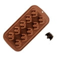thumbnail image 1 of Halloween Silicone Mold Cake Chocolate Prop Exquisite Mold Baking Tool for DIY Puddings Candies Chocolates Bat Pattern, 1 of 8
