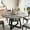 grey, variant on 47" Round Dining Table for 4-6 People with Storage Shelf, Farmhouse Kitchen Table with Metal Legs, Space-Saving Design for Dining Room or Apartment