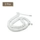 thumbnail image 3 of Cable de auricular telefónico Uxcell, cable de teléfono fijo en espiral 4P4C para hogar u oficina blanco 9.84 pies 2 piezas, 3 of 5