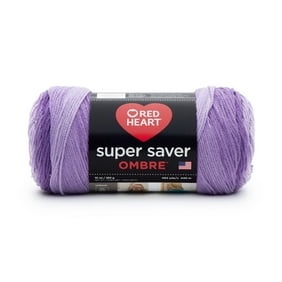 Red Heart Super Saver Ombre 4 Medium Acrylic Yarn, Violet 10oz/283g, 482 Yards