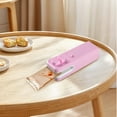 thumbnail image 1 of Pink Rechargeable Bag Sealer, Handheld Heat Seal Machine Food Bag Sealer, Rechargeable Bag Sealer and Cutter for Plastic Bags, Heat Seal, Keeps Snacks Fresh, Compact, Portable for Travel, Camping, 1 of 3