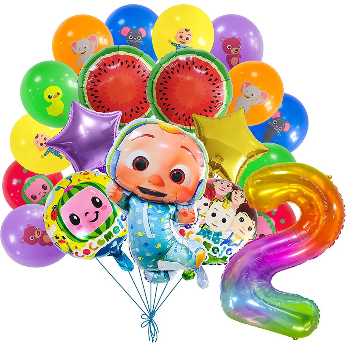 Birthday Party Supplies 203pc Cocomelon_ 1 Party Decoration with Banner ballon 