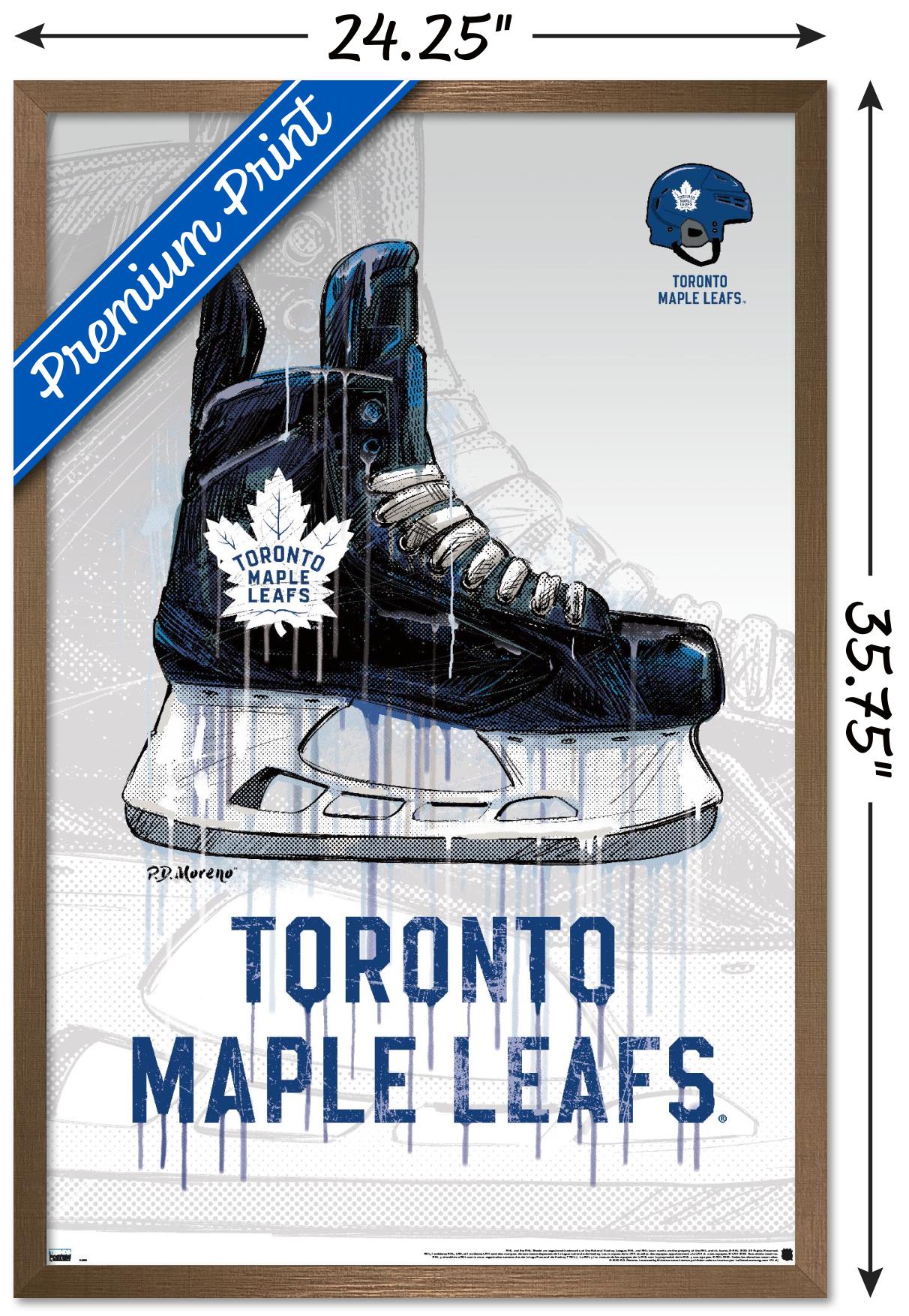 NHL Toronto Maple Leafs - Drip Skate 20 Wall Poster, 22.375" x 34", Framed