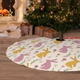 thumbnail image 6 of Yiaed Yellow Pueple Rabbit Print Christmas Tree Skirt , Tree SkirtsTree Mat for Christmas Winter Holiday Indoor Decorations-36", 6 of 7