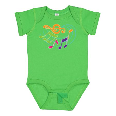 

Inktastic Music Notes Musical Gift Gift Baby Boy or Baby Girl Bodysuit
