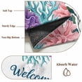 thumbnail image 6 of Summer Sea Coral Round Area Rug 6Ft Washable Circle Rugs for Bathroom Office, Nautical Coastal Seaweed Starfish Watercolor Non-Slip Carpet Floor Mats Indoor Outdoor Carpet Runner Aesthetic Home Decor, 6 of 8