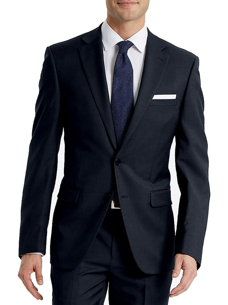 Calvin Klein Mens Slim fit Suit Jacket Blazer 44 L Blue Stretch