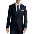 thumbnail image 3 of Calvin Klein Mens Slim Fit Suit Separates Suit Jacket 40 Solid Navy, 3 of 7
