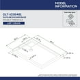 thumbnail image 3 of SlimLine 36 Inch D x 48 Inch W x 2-3/4 Inch H Left Drain Double Threshold Shower Base in Biscuit, 3 of 5