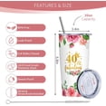 thumbnail image 5 of 40th Birthday Gifts for Women, Birthday Gifts for 40 Year Old Woman, 40 Birthday 20oz Tumbler, Turning 40 Gifts for Women, 1984 Birthday Gift Ideas, Forty Bday Gifts for Women, 5 of 6